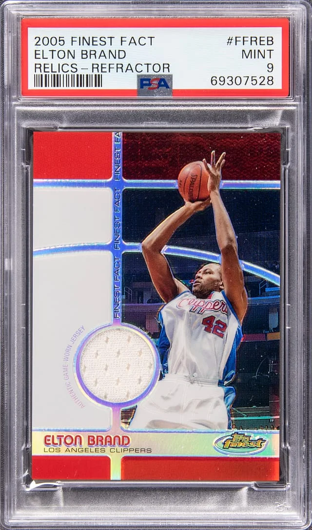 2005-06 Topps Finest Elton Brand Fact Relics Refractor #FFREB card image