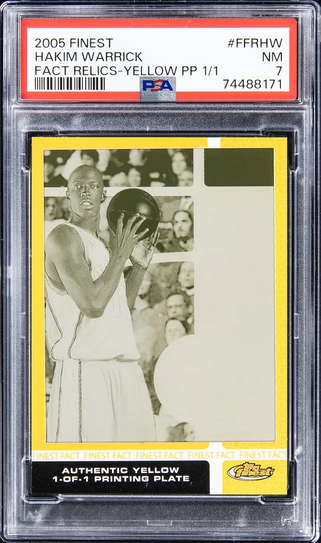 2005-06 Topps Finest Hakim Warrick Fact Relics - Yellow PP 1/1 #FFRHW card image