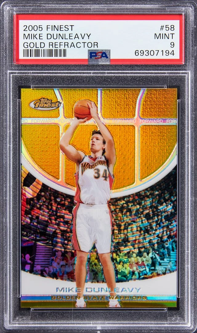 2005-06 Topps Finest Mike Dunleavy Gold Refractor #58 card image