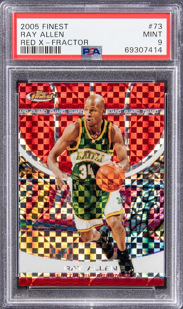 2005-06 Topps Finest Ray Allen Red X-Fractor #73 card image