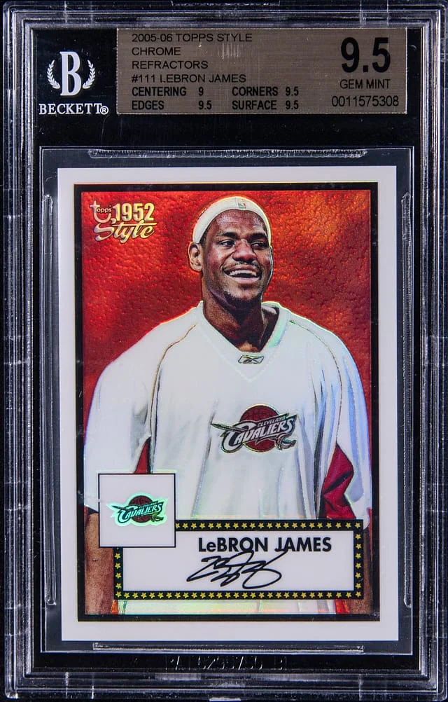 2005-06 Topps LeBron James 1952 Style Chrome #111 card image