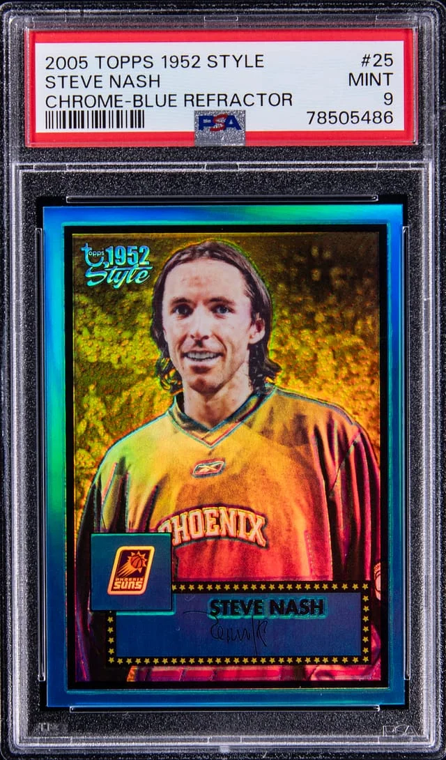 2005-06 Topps Steve Nash 1952 Style Chrome Blue Refractor #25 card image