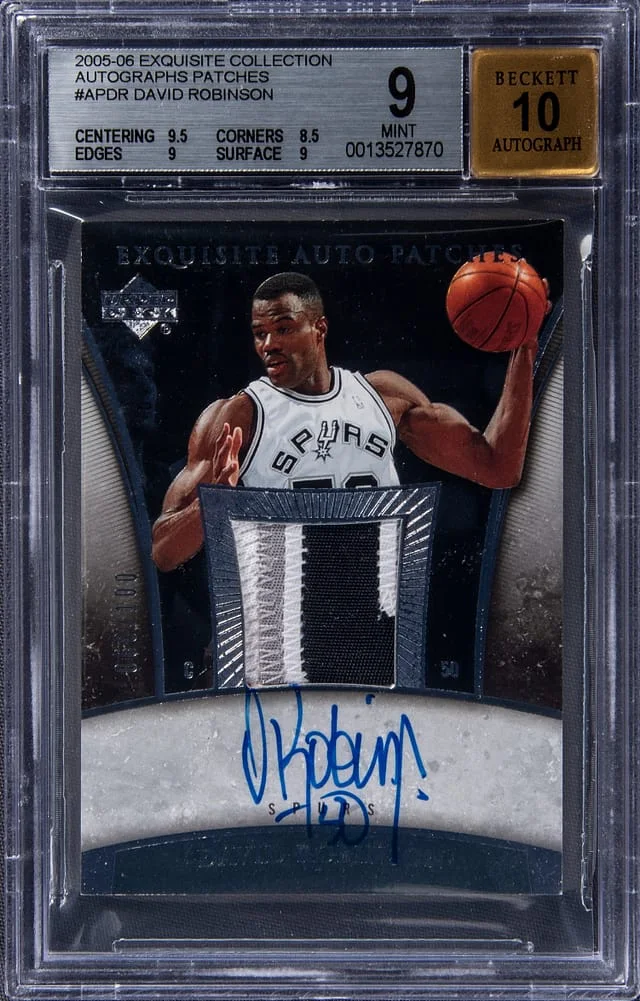 2005-06 UD Exquisite Collection Auto Patch David Robinson #AP-DR card image