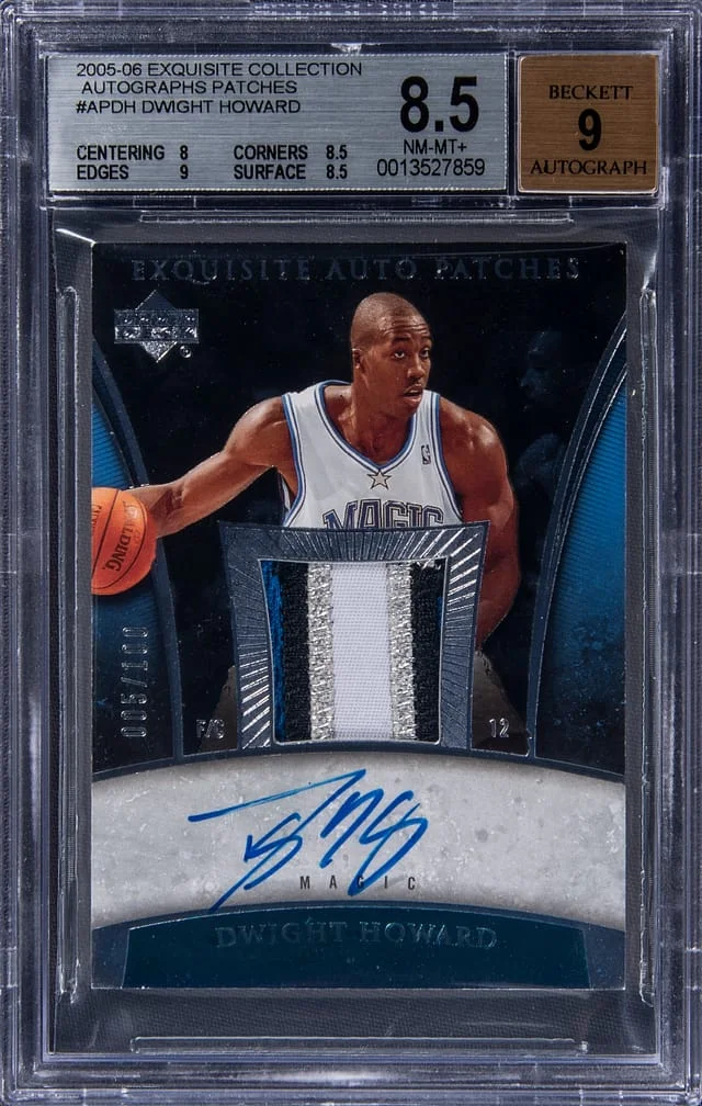 2005-06 UD Exquisite Collection Auto Patch Dwight Howard #AP-DH card image