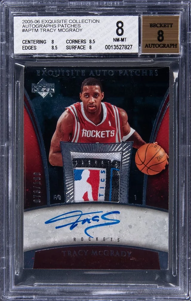 2005-06 UD Exquisite Collection Auto Patch Tracy McGrady #AP-TM card image