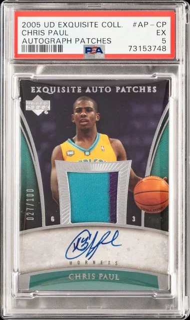 2005-06 UD Exquisite Collection Autograph Patches Chris Paul #AP-CP card image