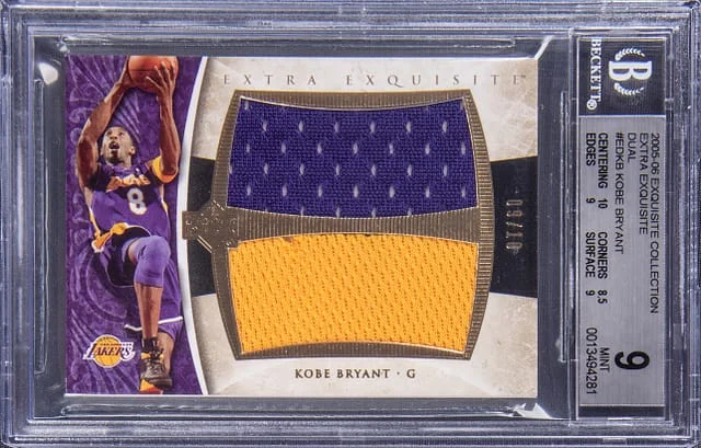 2005-06 UD Exquisite Collection Extra Exquisite Jersey Dual Kobe Bryant Dual #ED-KB card image
