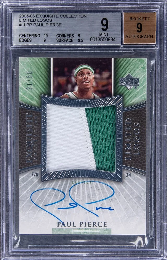 2005-06 UD Exquisite Collection Limited Logos Paul Pierce #LL-PP card image