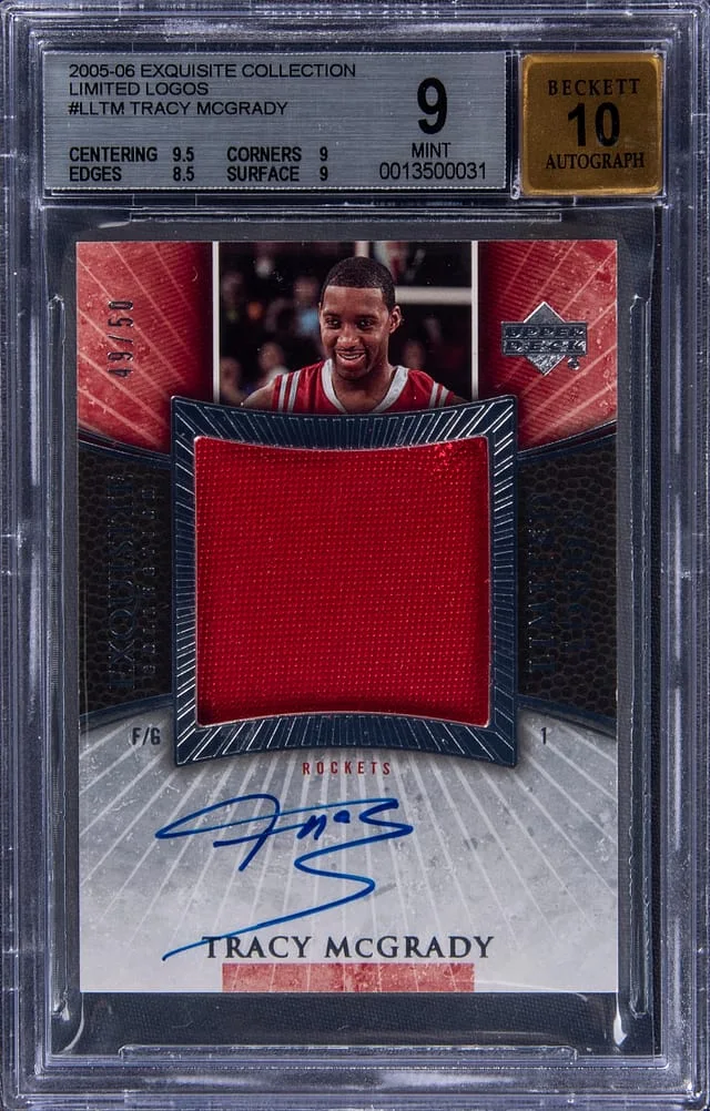 2005-06 UD Exquisite Collection Limited Logos Tracy McGrady #LL-TM card image