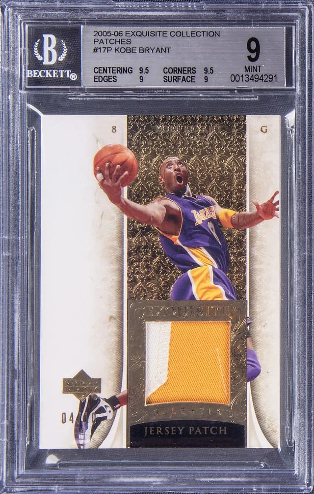 2005-06 UD Exquisite Collection Patch Parallel Kobe Bryant #17-P card image