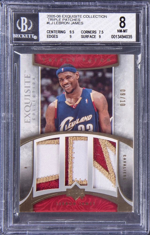 2005-06 UD Exquisite Collection Triple Patch LeBron James Triple #E3P-LJ card image