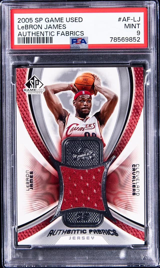 2005-06 UD SP Game Used Authentic Fabrics LeBron James #AF-LJ card image