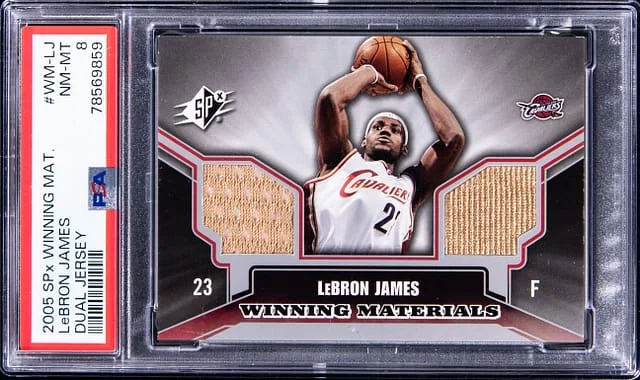 2005-06 UD SPx Winning Materials Dual Jersey LeBron James #WM-LJ card image