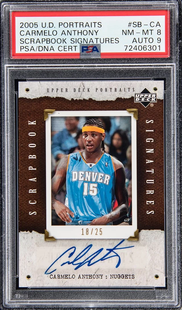 2005-06 Upper Deck Carmelo Anthony Portraits Scrapbook Signatures #SB-CA card image