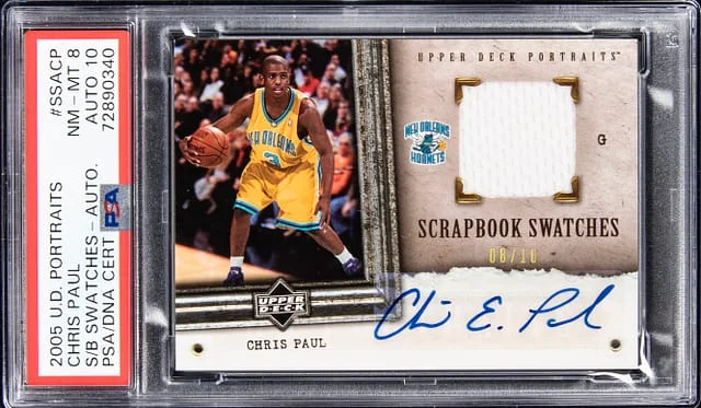 2005-06 Upper Deck Chris Paul Portraits Scrapbook Swatches Autograph #SSA-CP card image
