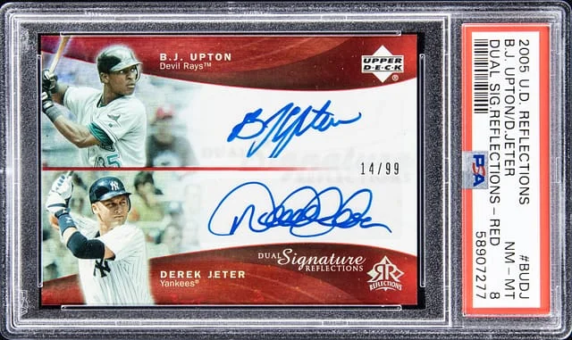 2005-06 Upper Deck Derek Jeter/B.J. Upton Reflections Red #BUDJ card image