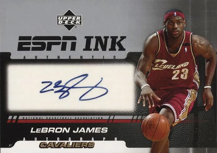 2005-06 Upper Deck ESPN Lebron James Ink #INK-LJ card image