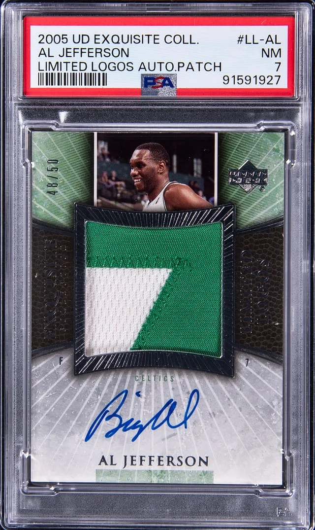 2005-06 Upper Deck Exquisite Collection Al Jefferson Limited Logos Autograph Patch #LL-AL card image