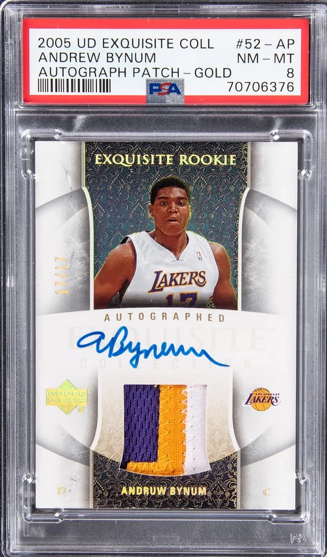 2005-06 Upper Deck Exquisite Collection Andrew Bynum #52-AP card image
