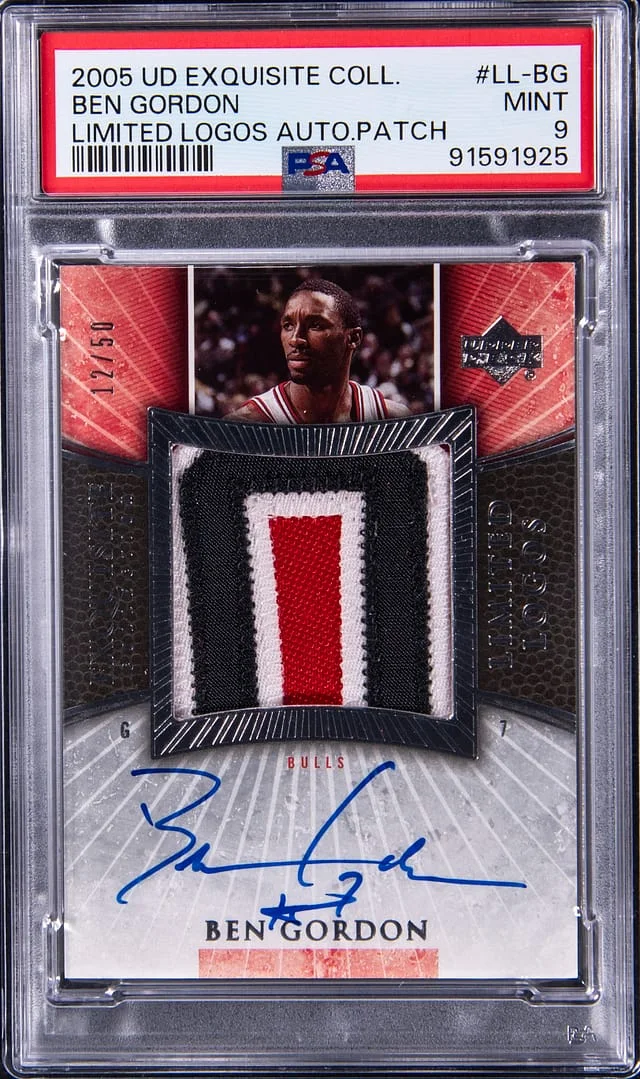 2005-06 Upper Deck Exquisite Collection Ben Gordon Limited Logos Autograph Patch #LL-BG card image