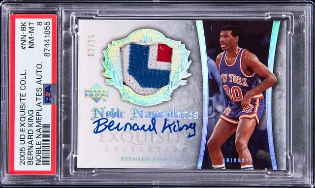 2005-06 Upper Deck Exquisite Collection Bernard King Noble Nameplates Autograph #NN-BK card image