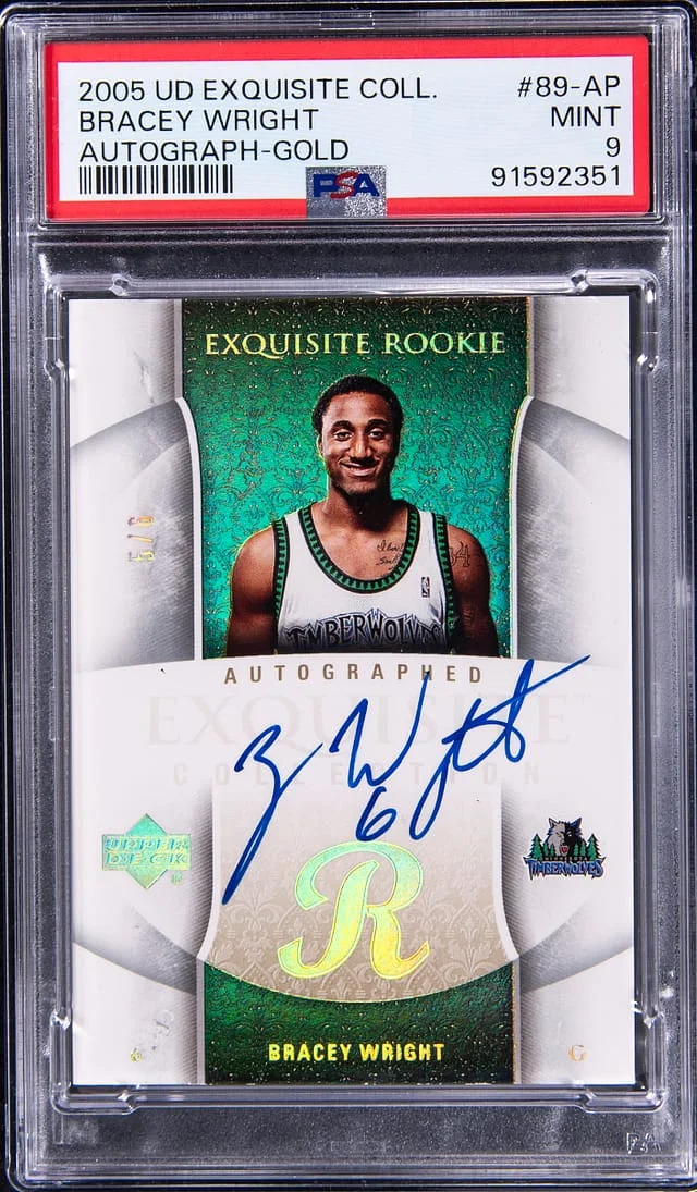 2005-06 Upper Deck Exquisite Collection Bracey Wright Autograph Gold #89-AP card image