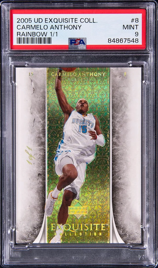 2005-06 Upper Deck Exquisite Collection Carmelo Anthony Rainbow #8 card image