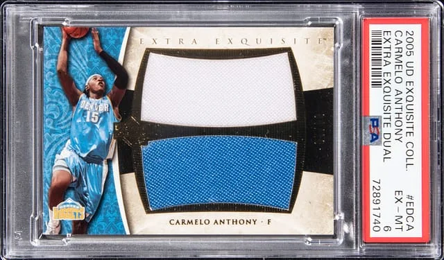 2005-06 Upper Deck Exquisite Collection Carmelo Anthony Extra Exquisite Dual #ED-CA card image
