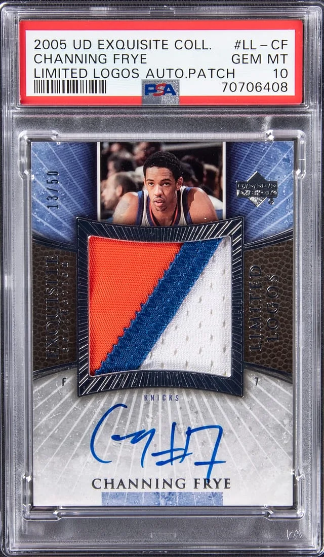 2005-06 Upper Deck Exquisite Collection Channing Frye Limited Logos Patch Autograph #LL-CF card image