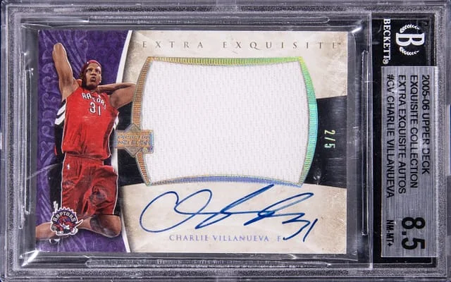 2005-06 Upper Deck Exquisite Collection Charlie Villanueva Extra Exquisite Autograph #EXA-CV card image