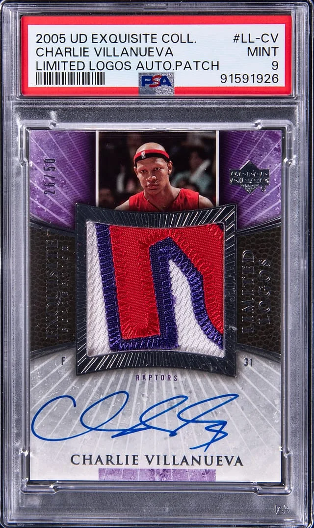 2005-06 Upper Deck Exquisite Collection Charlie Villanueva Limited Logos Autograph Patch #LL-CV card image