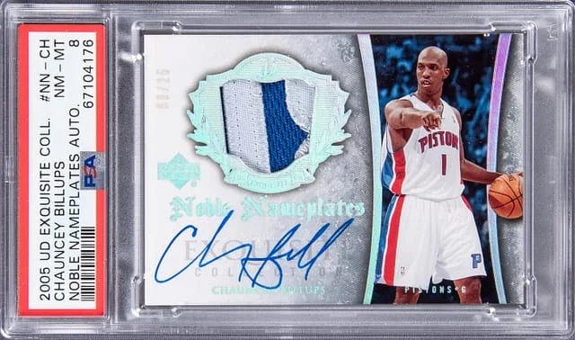 2005-06 Upper Deck Exquisite Collection Chauncey Billups Noble Nameplates Autograph #NN-CH card image
