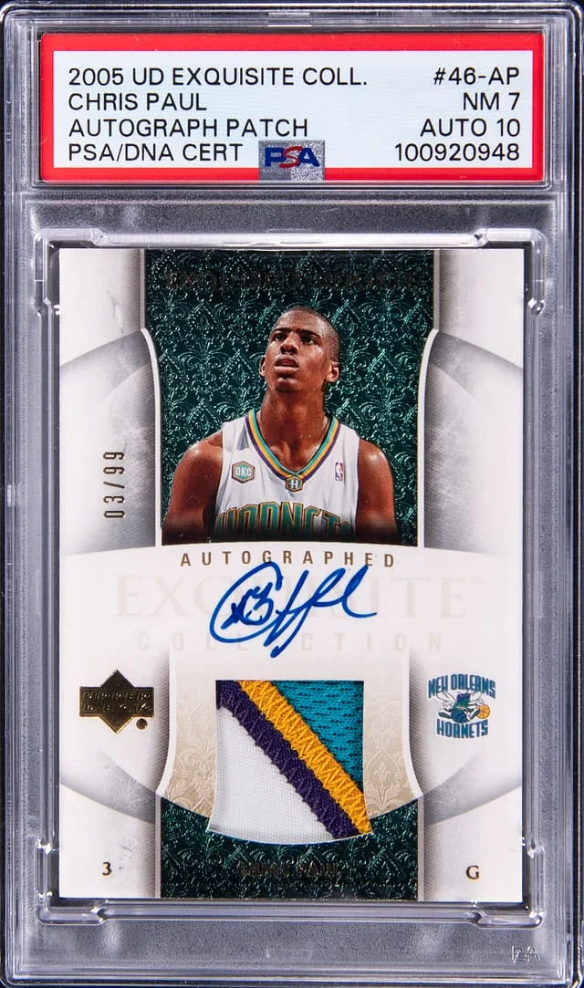2005-06 Upper Deck Exquisite Collection Chris Paul Patch Autograph (RPA) #46-AP card image