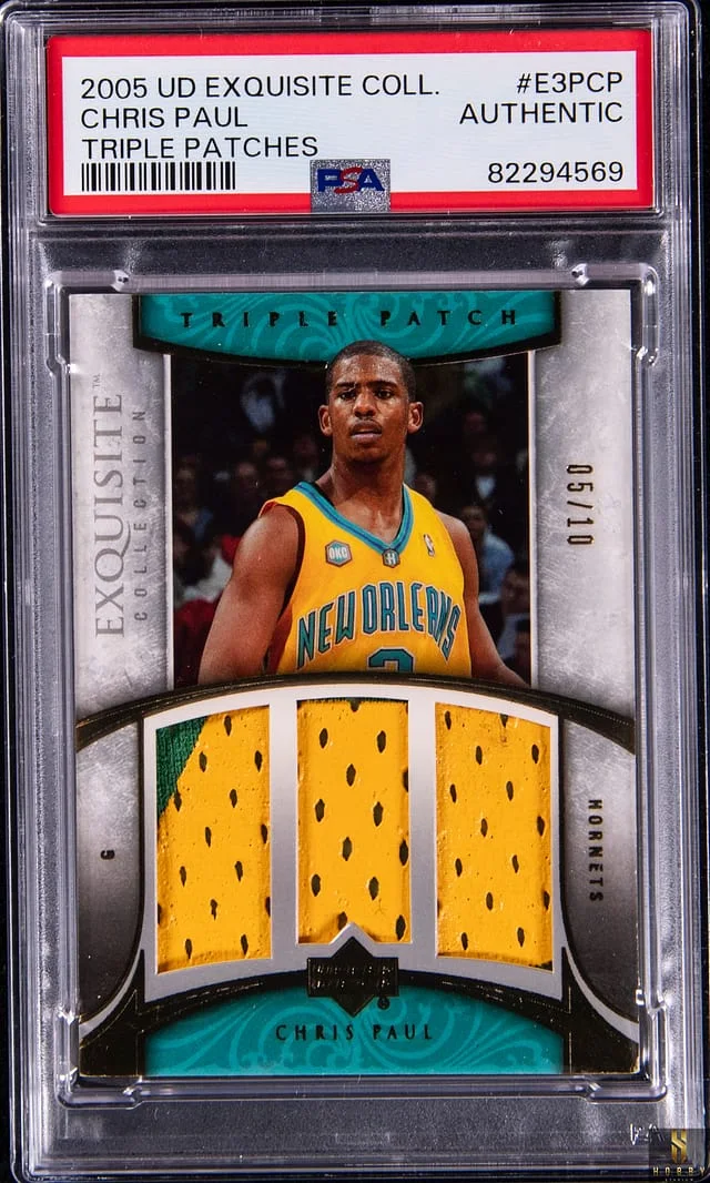 2005-06 Upper Deck Exquisite Collection Chris Paul Triple Patches #E3PCP card image