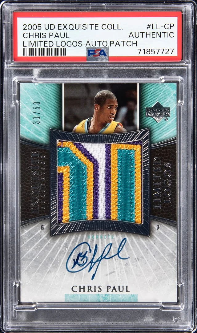 2005-06 Upper Deck Exquisite Collection Chris Paul Limited Logos Autograph Patch #LL-CP card image