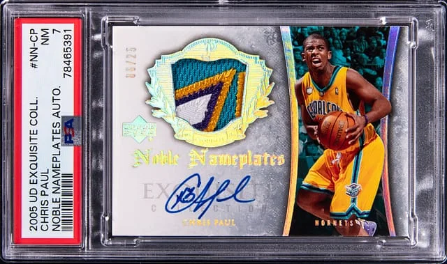 2005-06 Upper Deck Exquisite Collection Chris Paul Noble Nameplates Autograph #NN-CP card image