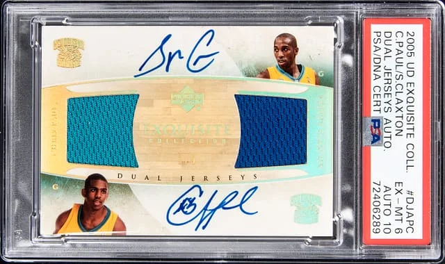 2005-06 Upper Deck Exquisite Collection Chris Paul/Speedy Claxton Dual Jerseys Autograph #DJA-PC card image