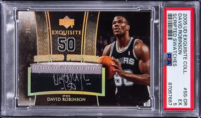 2005-06 Upper Deck Exquisite Collection David Robinson Scripted Swatches #SS-DR card image