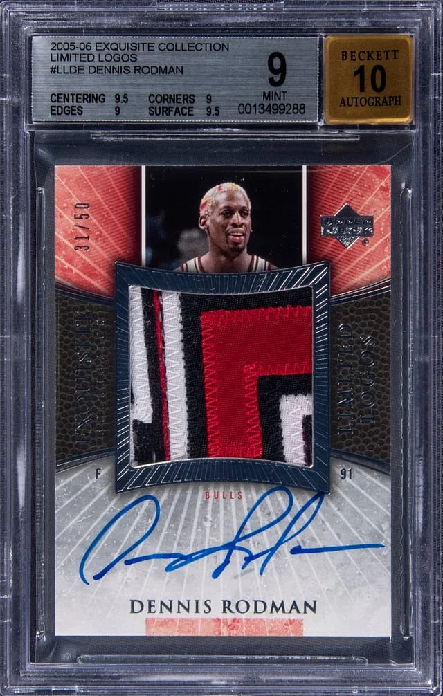 2005-06 Upper Deck Exquisite Collection Dennis Rodman Limited Logos #LL-DE card image