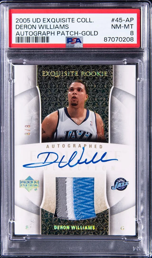 2005-06 Upper Deck Exquisite Collection Deron Williams Autograph Patch Gold #45-AP card image