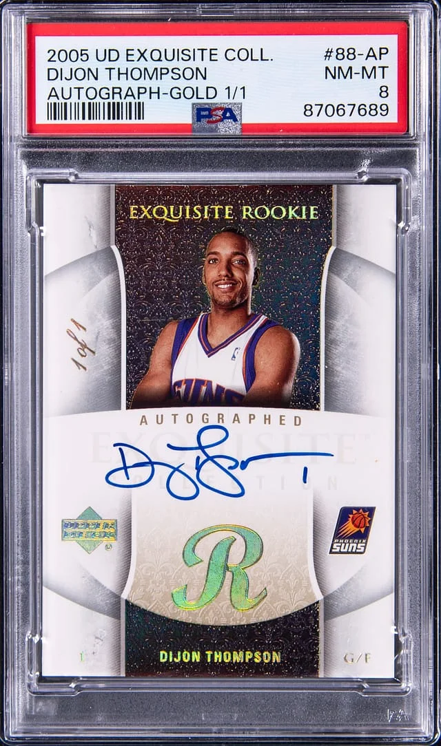 2005-06 Upper Deck Exquisite Collection Dijon Thompson Autograph Gold #88-AP card image