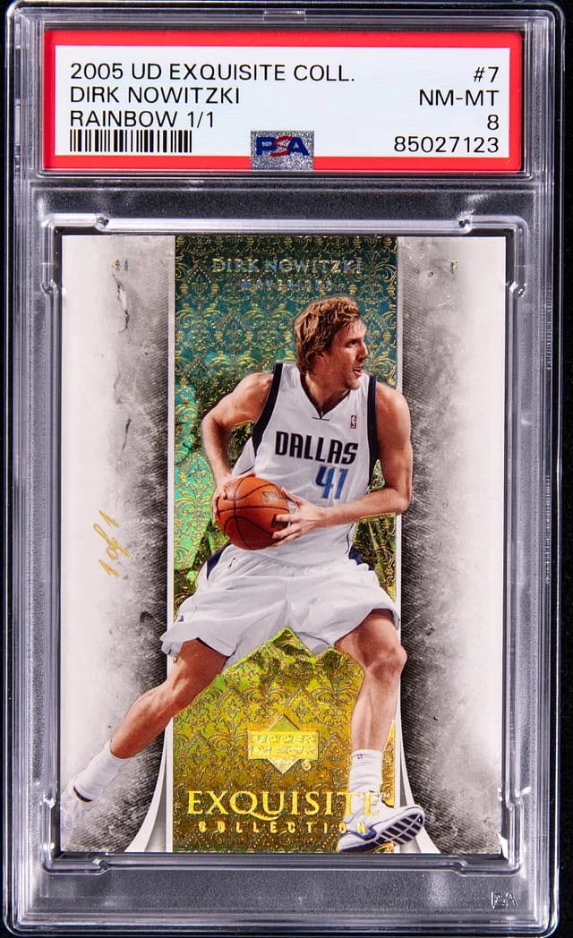 2005-06 Upper Deck Exquisite Collection Dirk Nowitzki Rainbow #7 card image