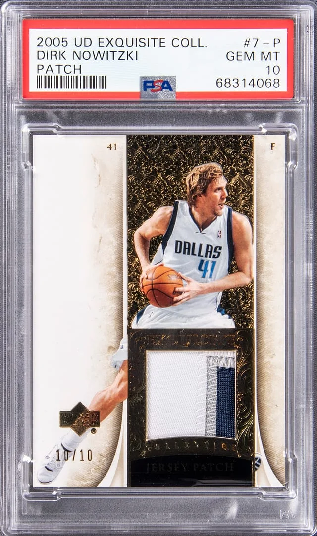2005-06 Upper Deck Exquisite Collection Dirk Nowitzki Patch #7P card image