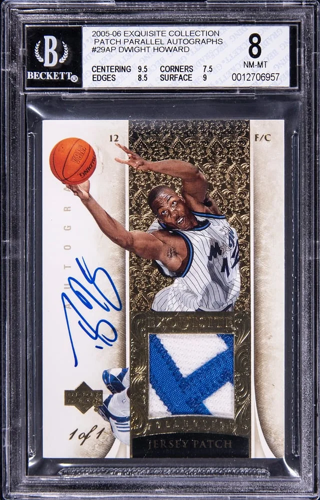 2005-06 Upper Deck Exquisite Collection Dwight Howard Patch Parallel Autograph #20-AP card image