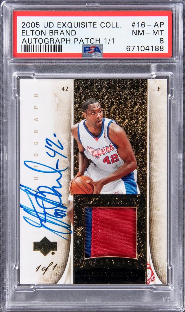 2005-06 Upper Deck Exquisite Collection Elton Brand Autograph Patch #16-AP card image