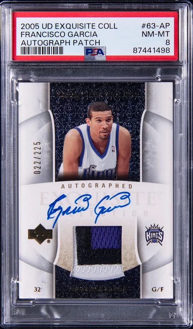 2005-06 Upper Deck Exquisite Collection Francisco Garcia Autograph Patch #63-AP card image