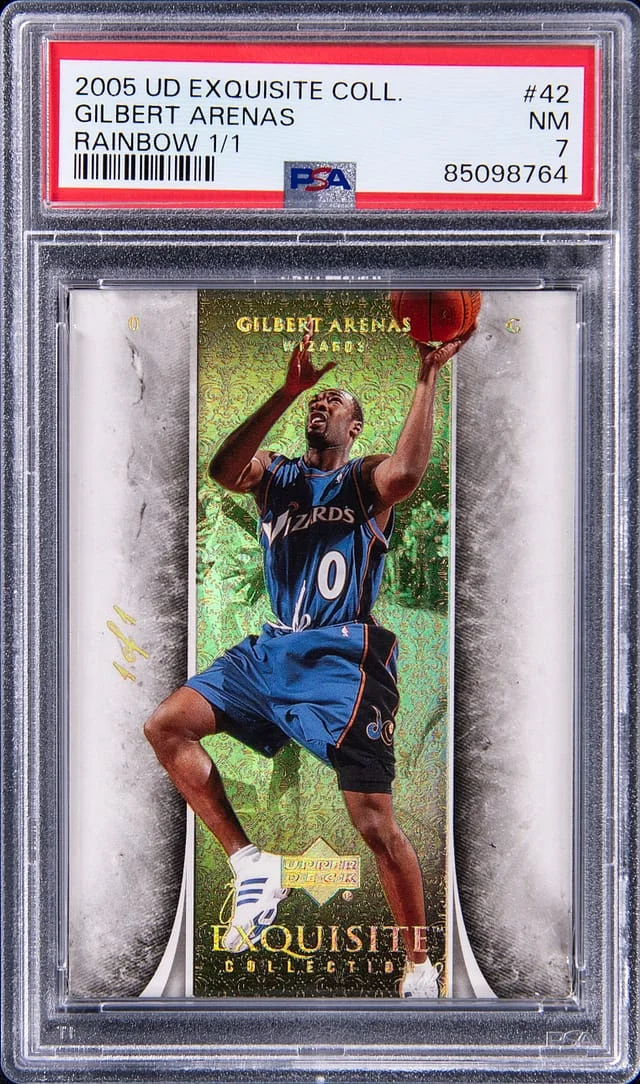 2005-06 Upper Deck Exquisite Collection Gilbert Arenas Rainbow #42 card image