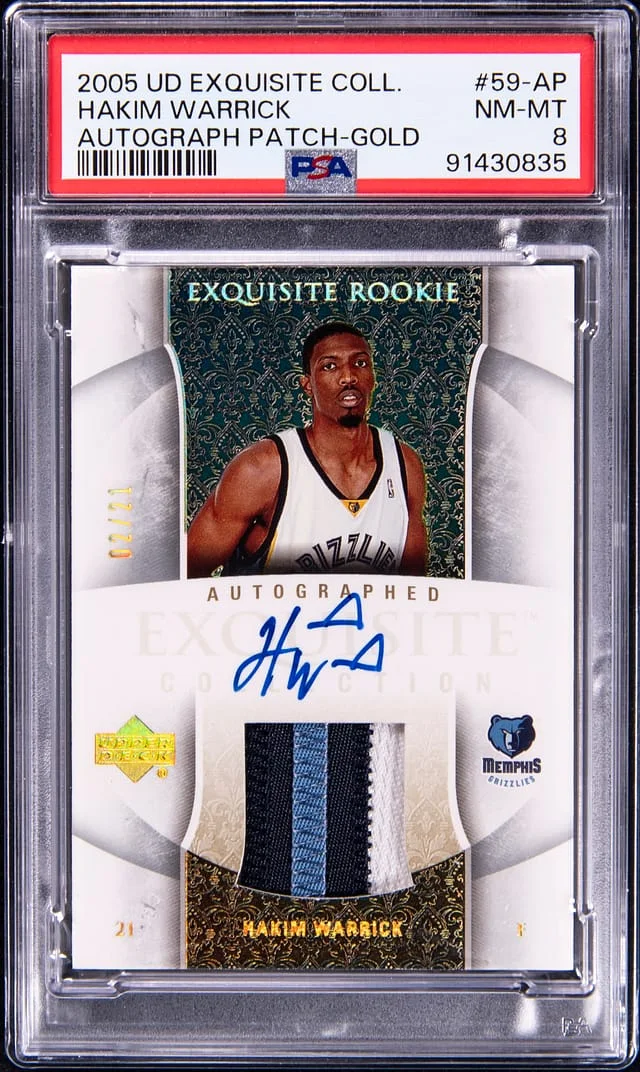 2005-06 Upper Deck Exquisite Collection Hakim Warrick Autograph Patch Gold #59-AP card image