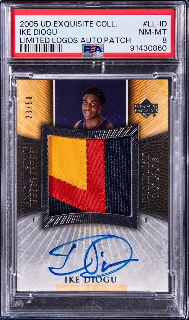 2005-06 Upper Deck Exquisite Collection Ike Diogu Limited Logos Autograph Patch #LL-ID card image