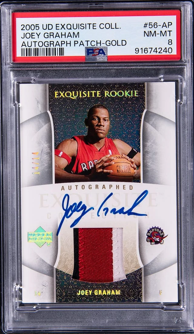2005-06 Upper Deck Exquisite Collection Joey Graham Autograph Patch #56-AP card image